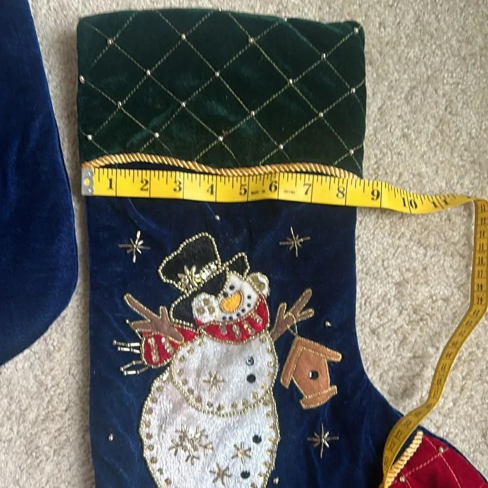 Vintage hand beaded stockings